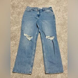 Hollister Classic Blue Ripped Straight Jeans